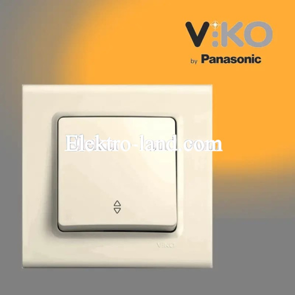 Выключатель одноклавишный проходной крем VIKO LINNERA 